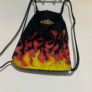 Keen Black and Yellow Drawstring Bag Kid Size 13” long